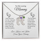 To My Loving Mommy | Engraved Baby Feet Necklace