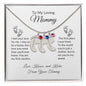 To My Loving Mommy | Engraved Baby Feet Necklace