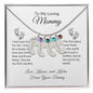 To My Loving Mommy | Engraved Baby Feet Necklace