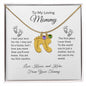To My Loving Mommy | Engraved Baby Feet Necklace