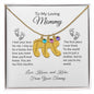 To My Loving Mommy | Engraved Baby Feet Necklace