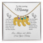 To My Loving Mommy | Engraved Baby Feet Necklace