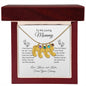 To My Loving Mommy | Engraved Baby Feet Necklace