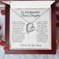 To My Beautiful Bonus Daughter | Forever Heart Necklace