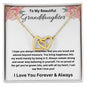 To My Beautiful Granddaughter | Interlocking Hearts Necklace