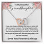 To My Beautiful Granddaughter | Interlocking Hearts Necklace