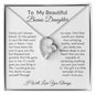 To My Beautiful Bonus Daughter | Forever Heart Necklace