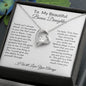 To My Beautiful Bonus Daughter | Forever Heart Necklace