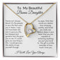 To My Beautiful Bonus Daughter | Forever Heart Necklace