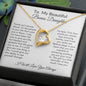 To My Beautiful Bonus Daughter | Forever Heart Necklace