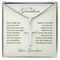 To My Grand Son | Stainless Steel Cross Necklace