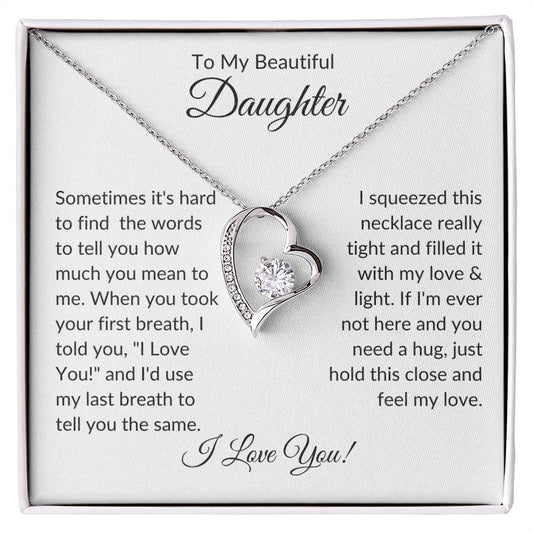 To My Beautiful Daughter | Forever Love Necklace